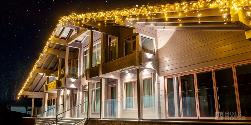 Изысканный двухэтажный дом из клееного бруса по проекту Австрия v3 - фото 22 на сайте Holz House